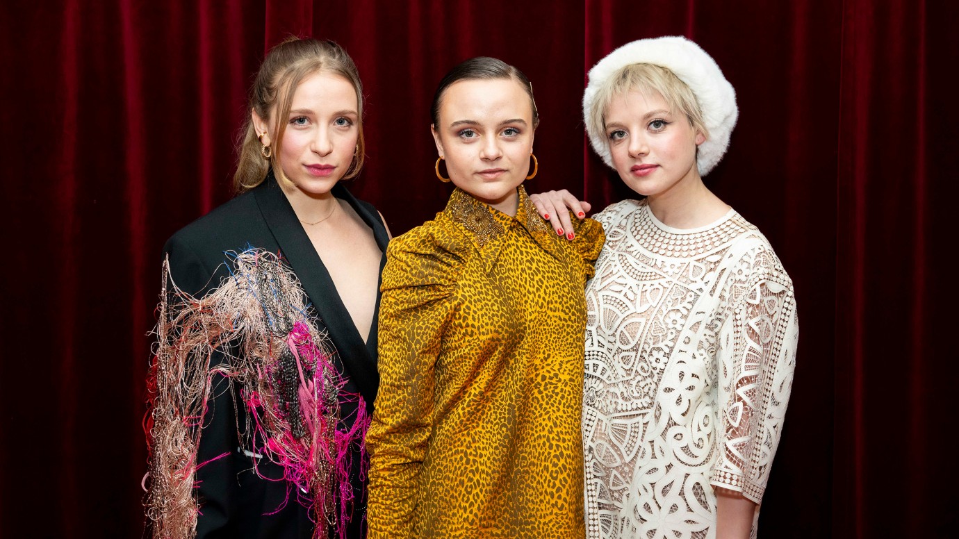 Kokon Hauptdarstellerinnen bei der Berlinale 2020: Lena Klenke, Lena Urzendowsky und Jella Hase.